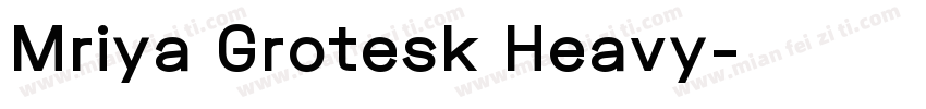 Mriya Grotesk Heavy字体转换